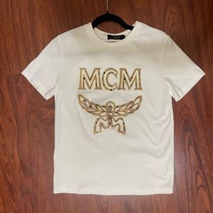 MCM logo white t shirt